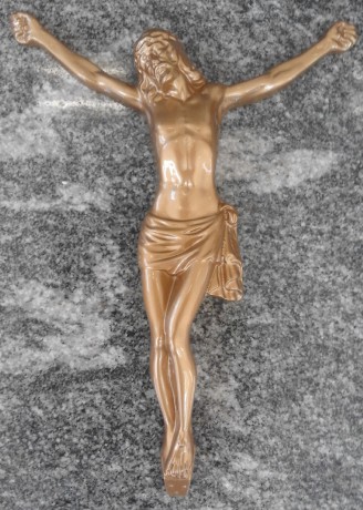 Umělý kámen - zlatý Kristus